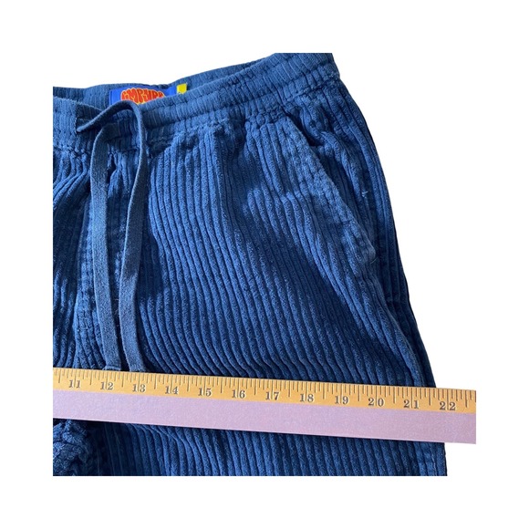 Empyre Corduroy Pants Mens Small Blue Embroidered Logo Pockets Drawstring Casual - Picture 6 of 9